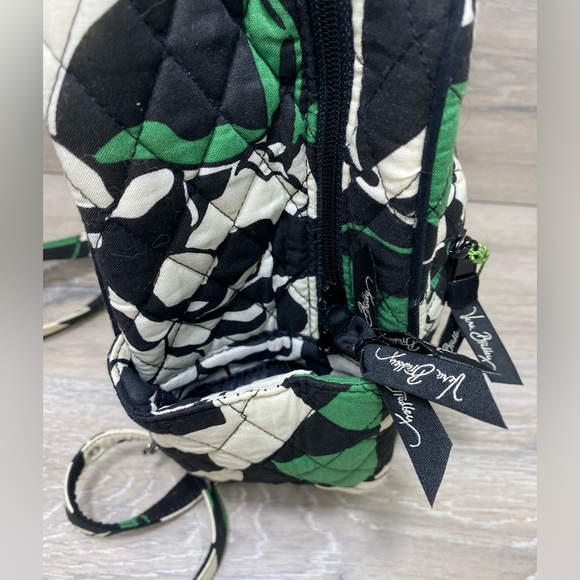 Vera Bradley Leighton Small Backpack Black Green White New Without Tags - Picture 5 of 12